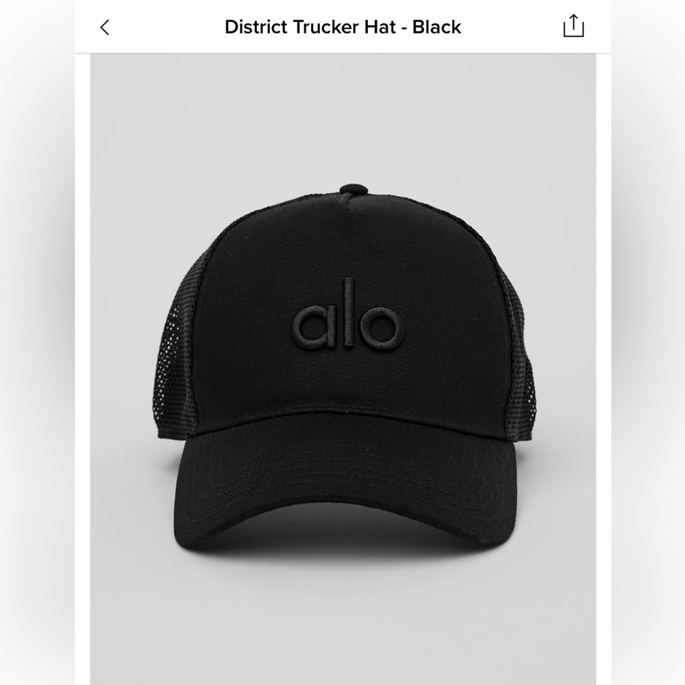 ALO Yoga Black Trucker Hat